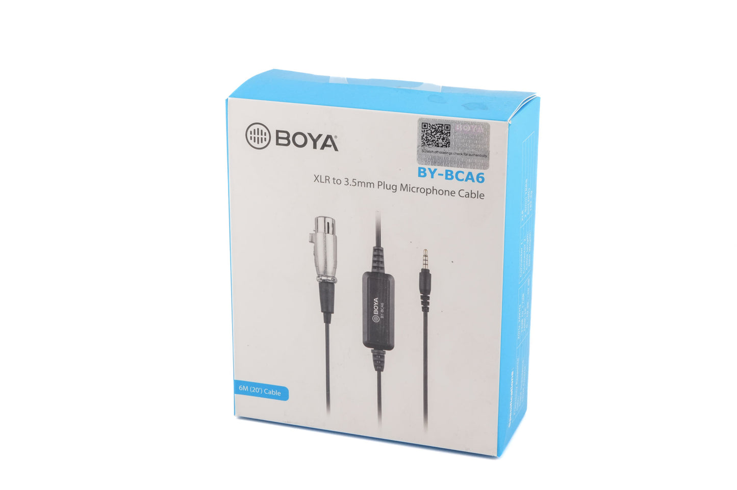 Boya BY-BCA6 XLR To 3.5mm Plug Microphone Cable