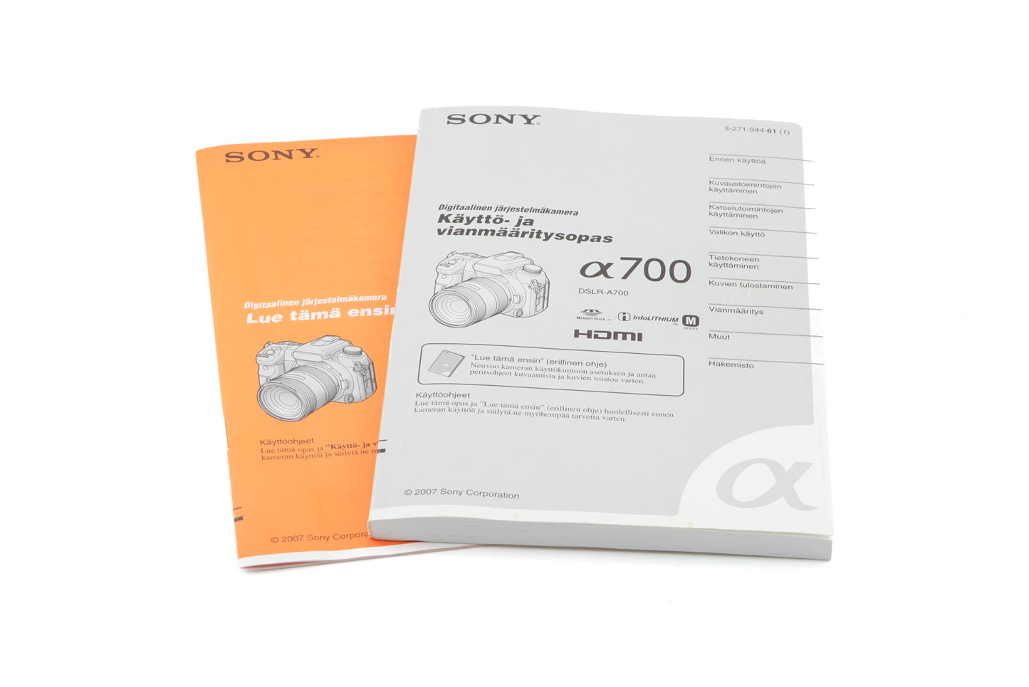 Sony A700 Instructions