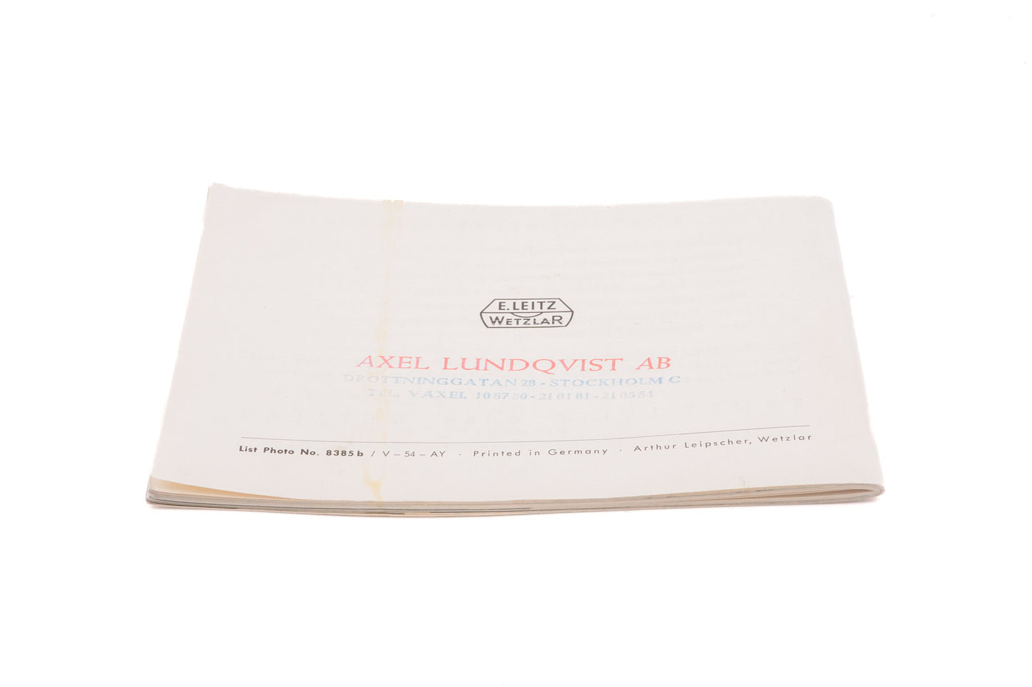 Leica If / IIf / IIIf Instructions