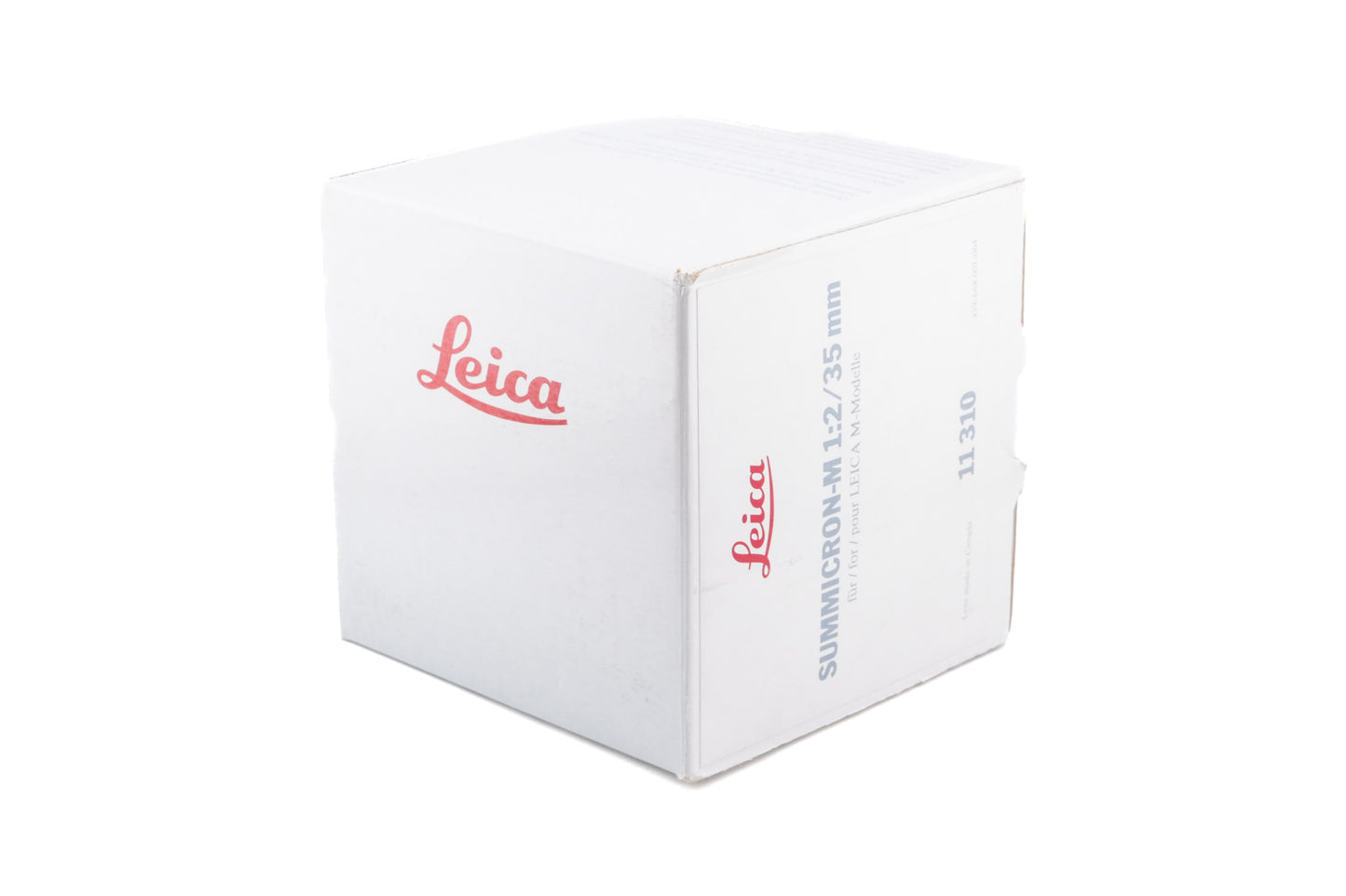 Leica 35mm f2 Summicron-M (Type IV) (Black, 11310) + Lens Hood M2/35 (12524)