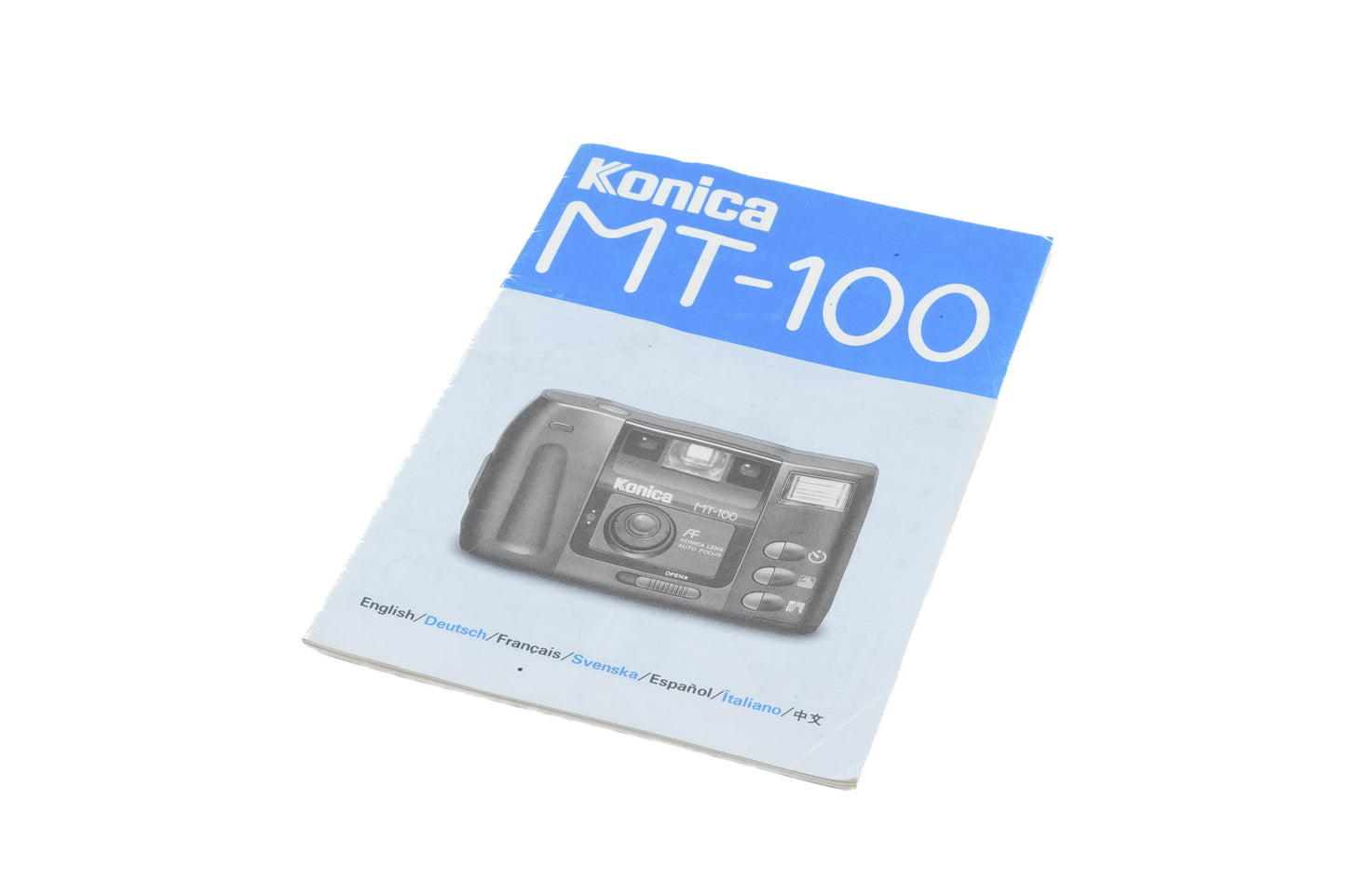 Konica MT-100 Instructions - Accessory