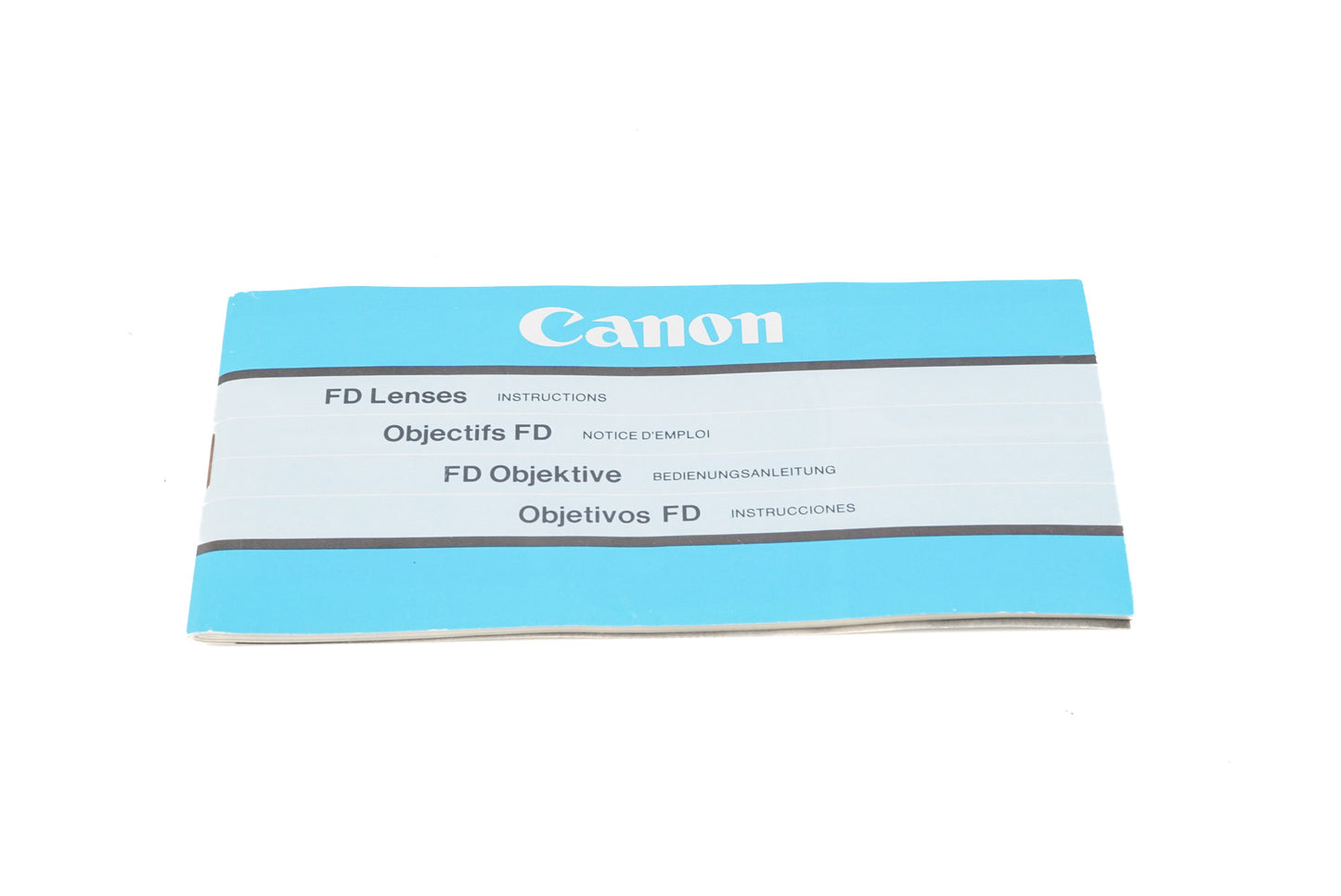 Canon FD Lenses Instructions