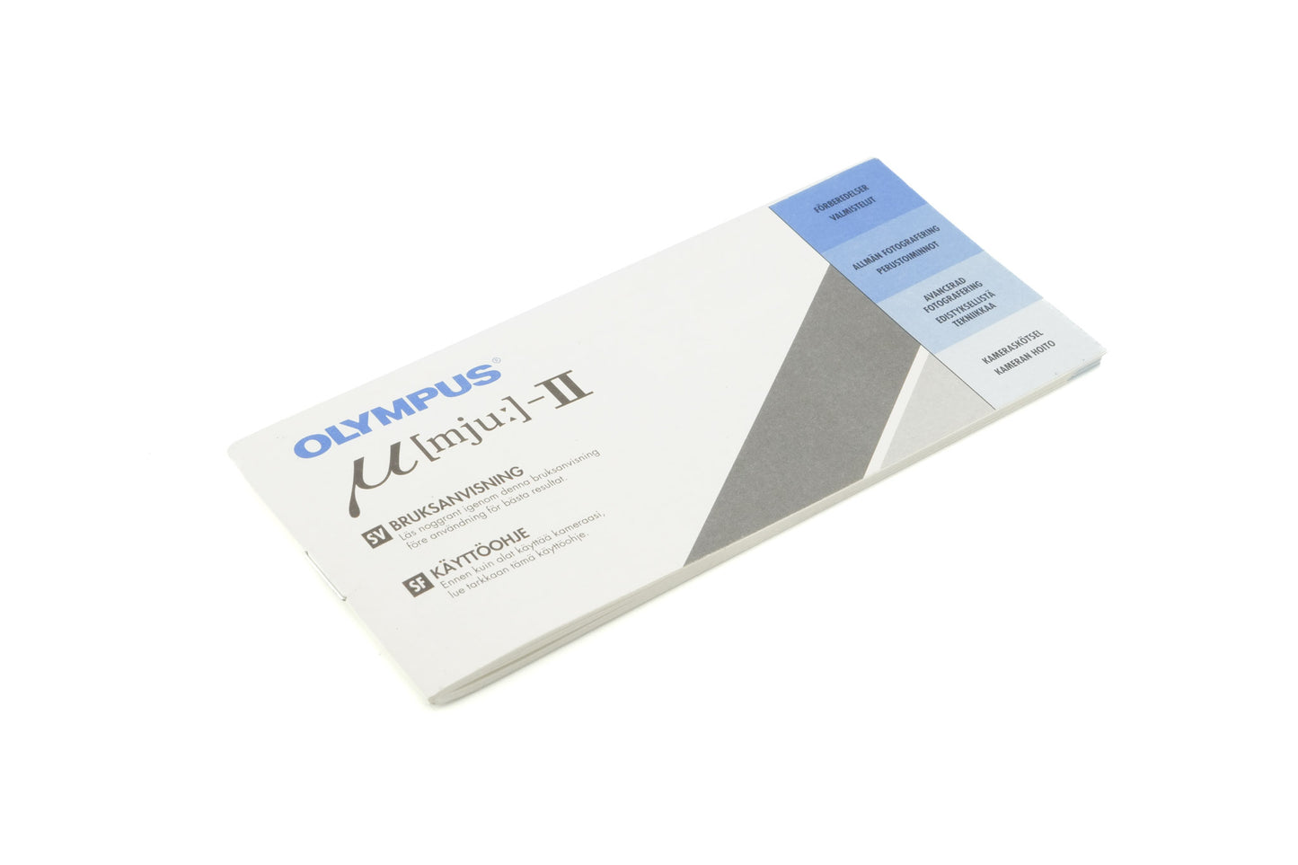 Olympus Mju-II Instructions