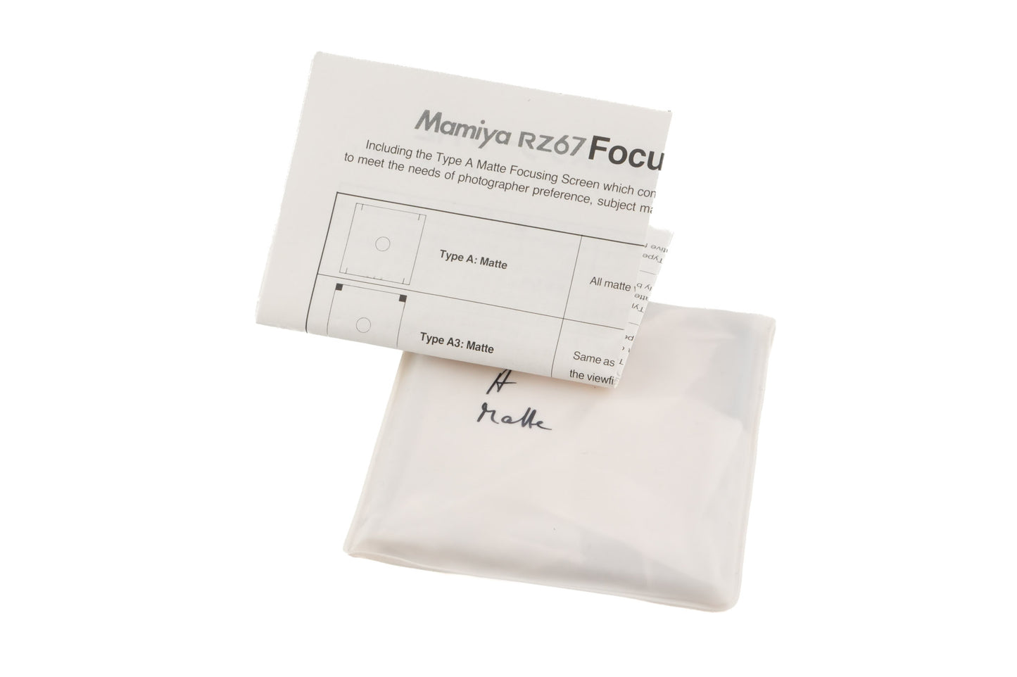 Mamiya RZ67 Focusing Screen Type A