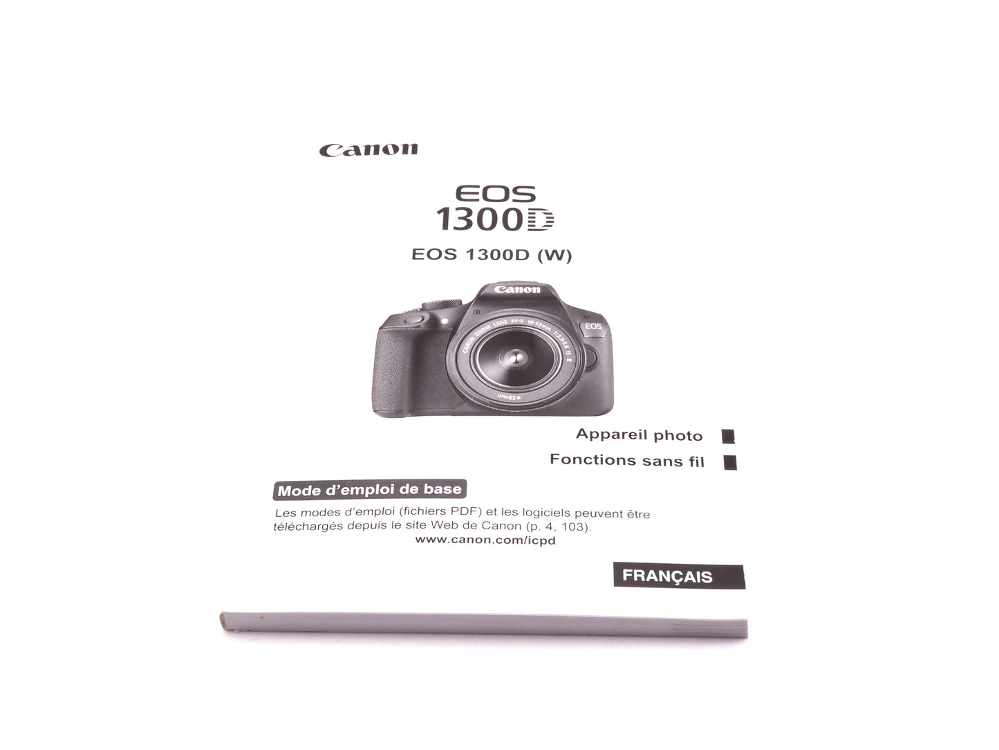 Canon 1300D / 1300D (W) Instructions