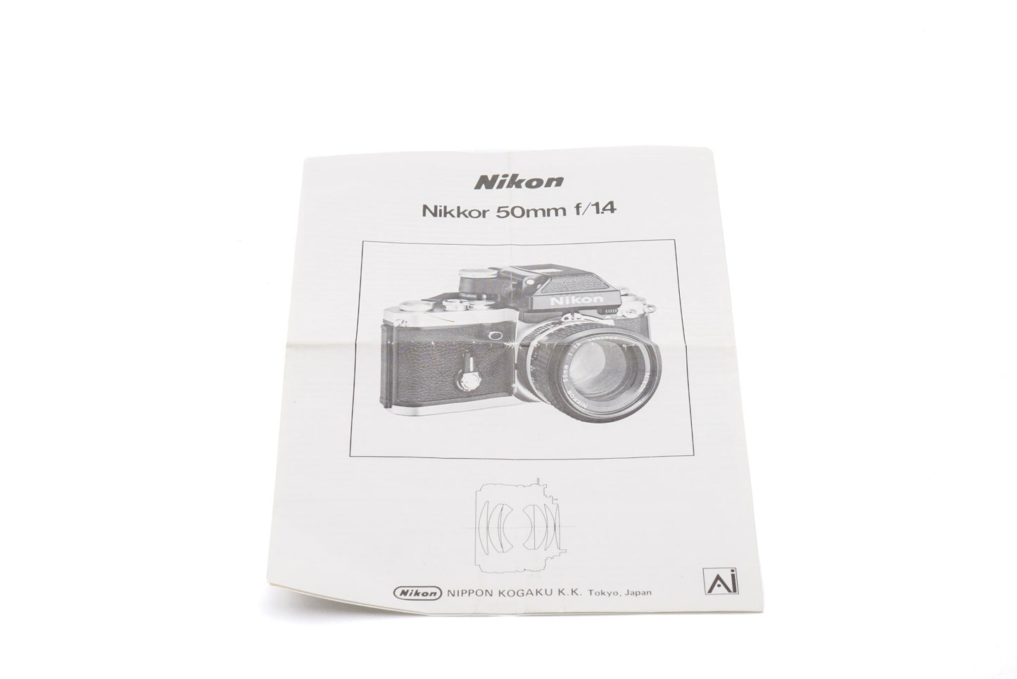 Nikon Nikkor 50mm f1.4 Pre-AI Instructions - Accessory