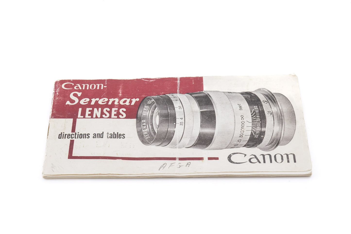 Canon Serenar Lenses Directions and Tables - Accessory