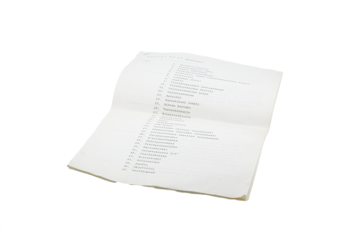 Rollei XF35 Instructions