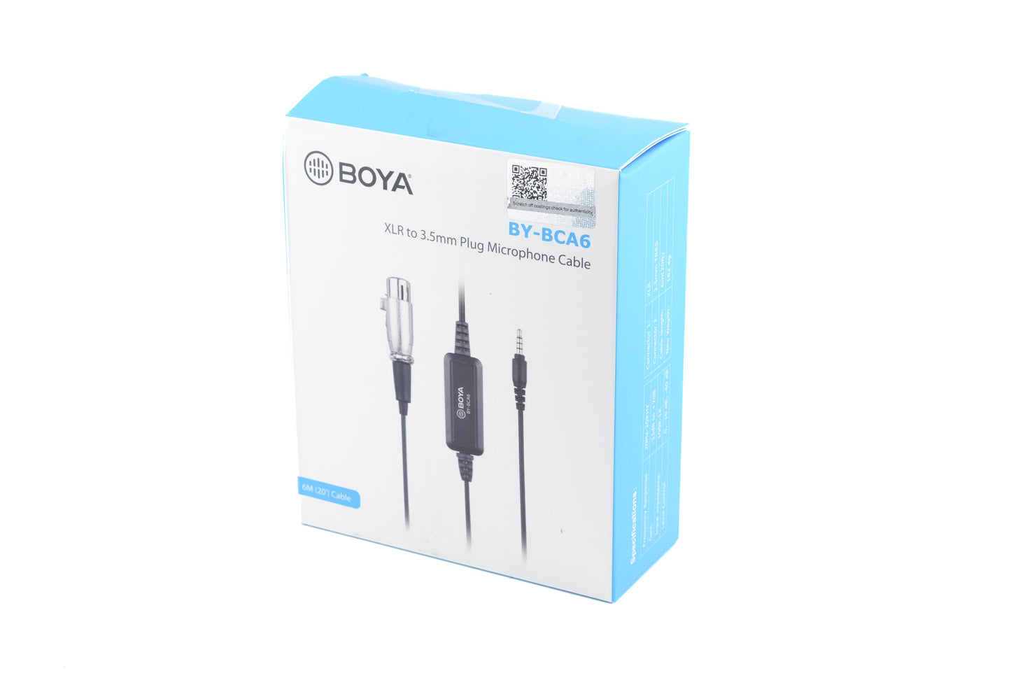 Boya BY-BCA6 XLR To 3.5mm Plug Microphone Cable