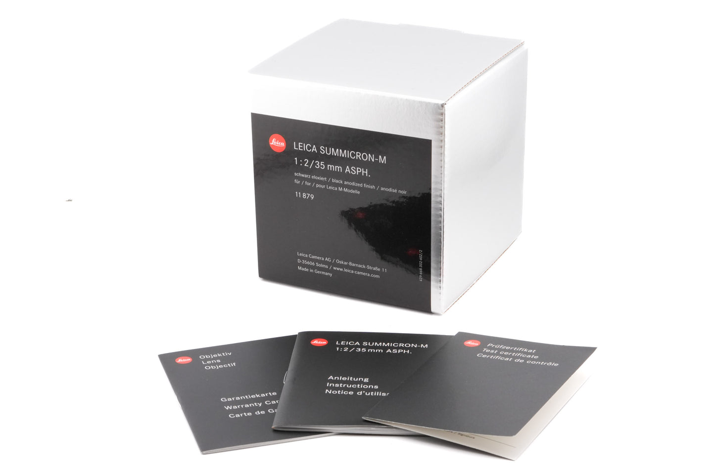 Leica 35mm f2 Summicron-M ASPH. (Type I) (Black, 11879) + A42 Lens Hood (12526)