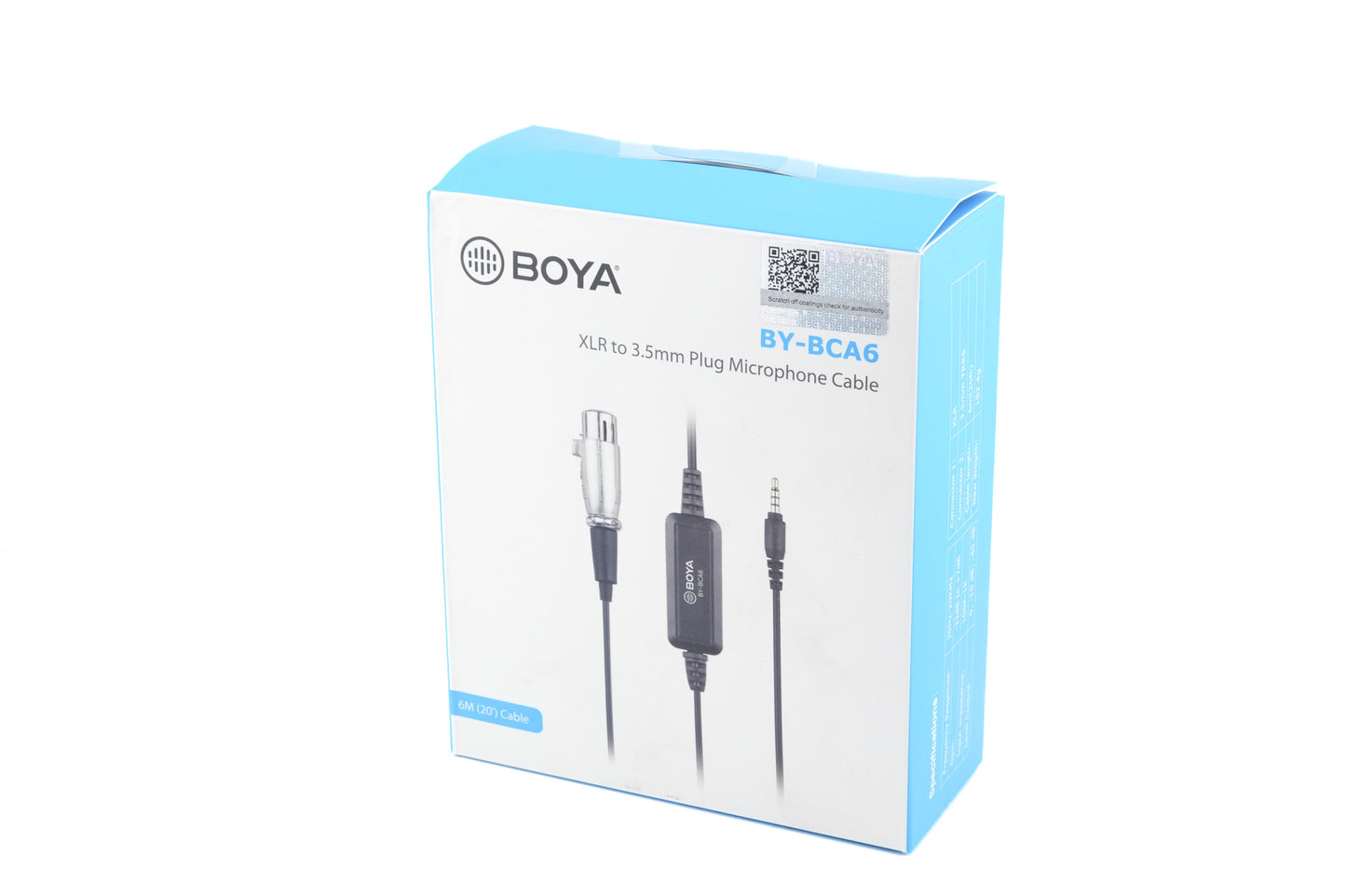Boya BY-BCA6 XLR To 3.5mm Plug Microphone Cable