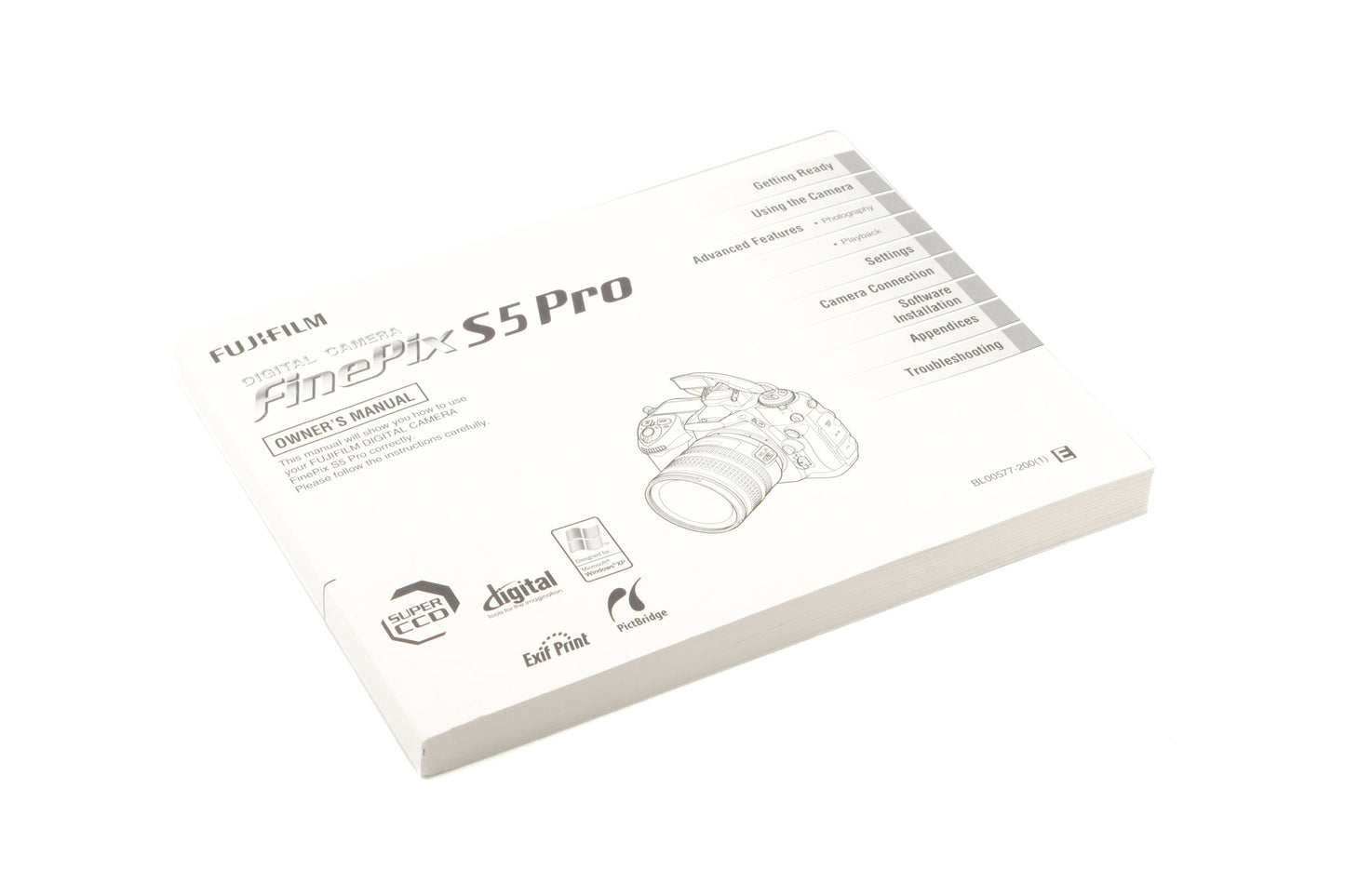 Fujifilm FinePix S5 Pro Instructions - Accessory