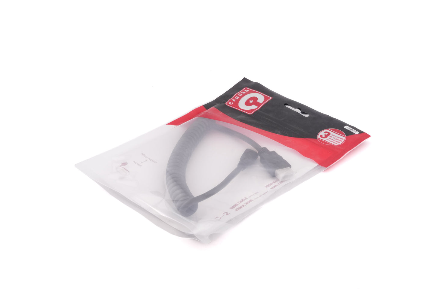 Caruba CHC-2 Coiled Straight Mini HDMI - HDMI Cable