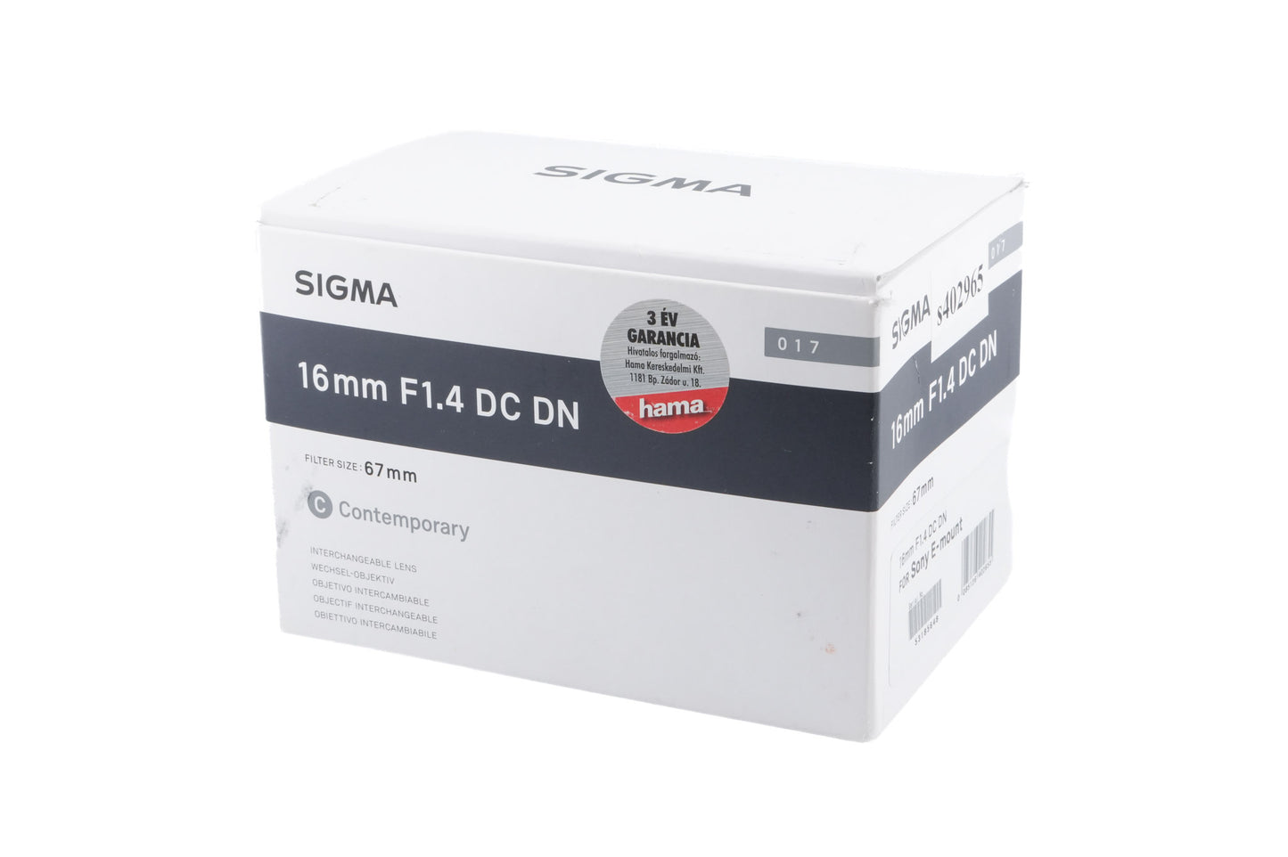 Sigma 16mm f1.4 DC DN Contemporary