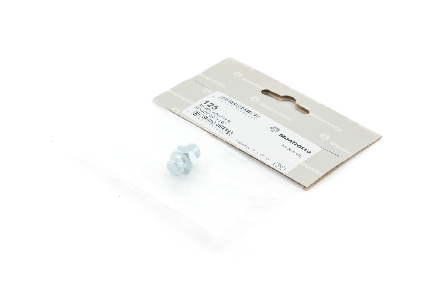 Manfrotto Short Adapter Spigot 3/8" + 3/8" (125)