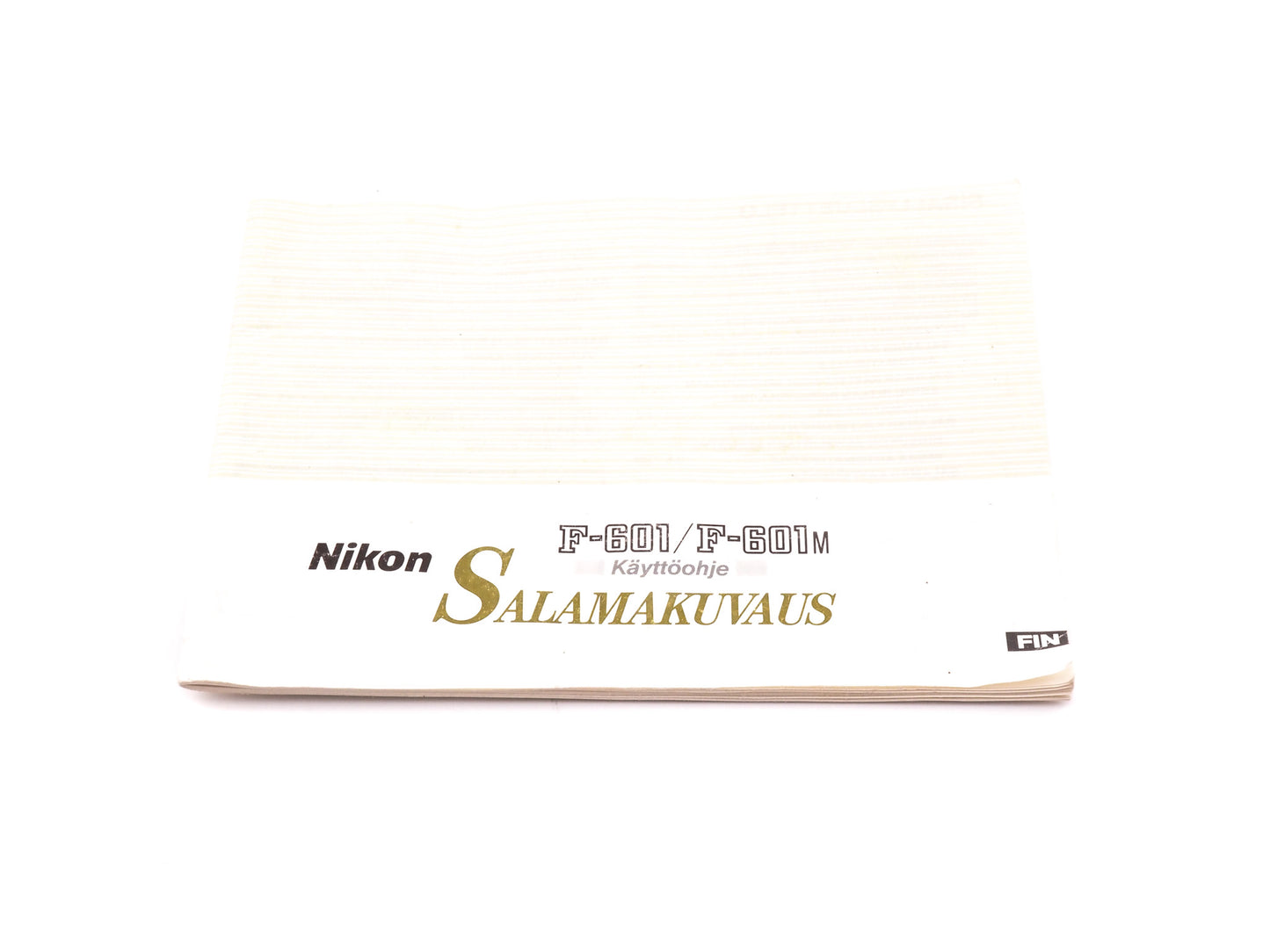 Nikon F-601/ F-601M Flash Shooting Instructions