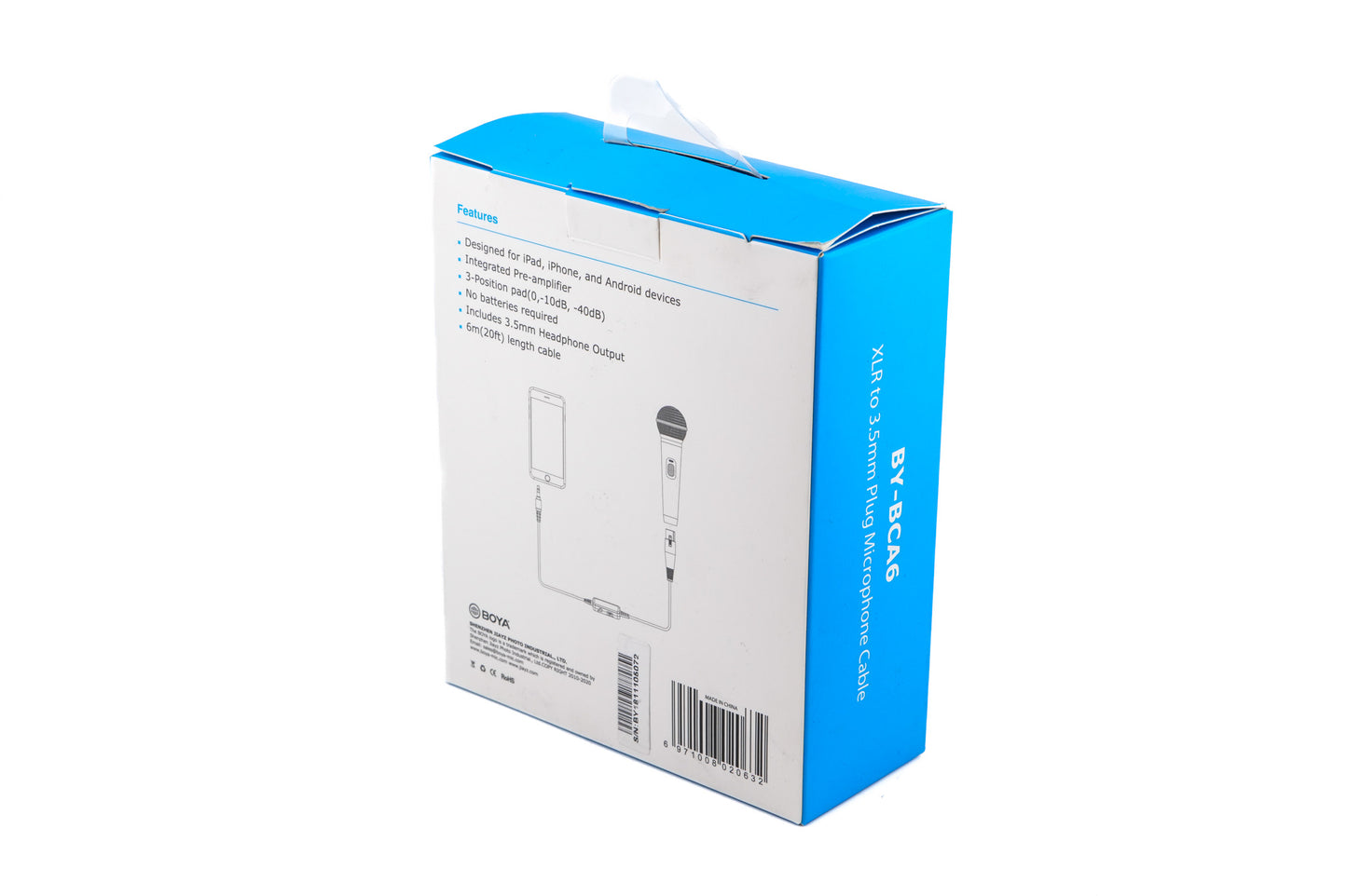 Boya BY-BCA6 XLR To 3.5mm Plug Microphone Cable