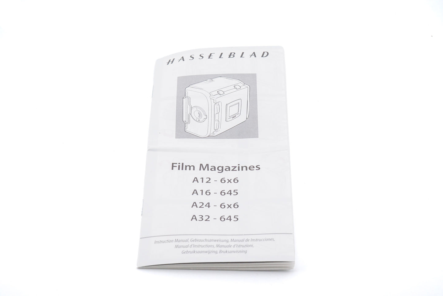 Hasselblad A12/A16/A24/A32 Film Magazine Instructions