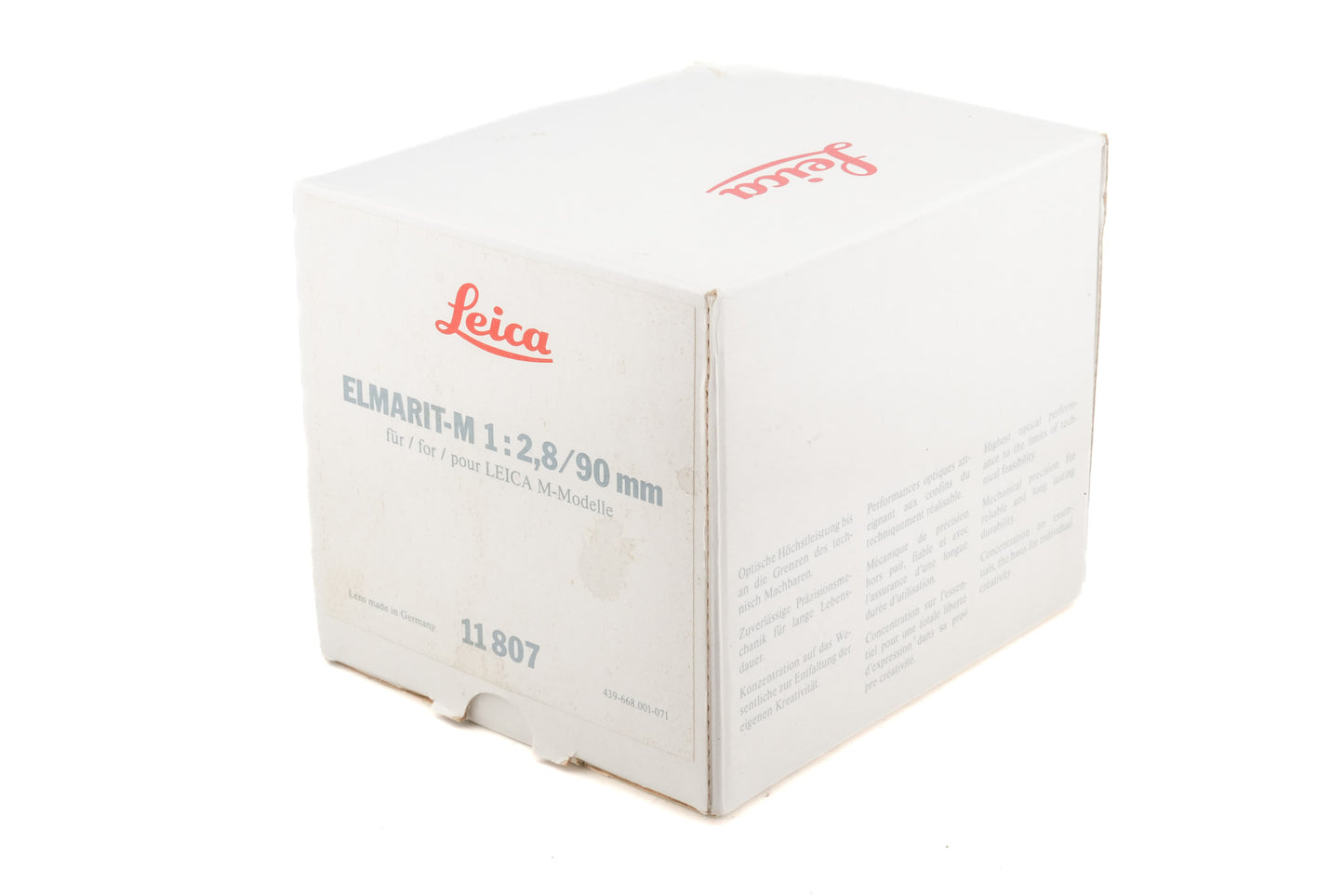 Leica 90mm f2.8 Elmarit-M (Black, 11807)