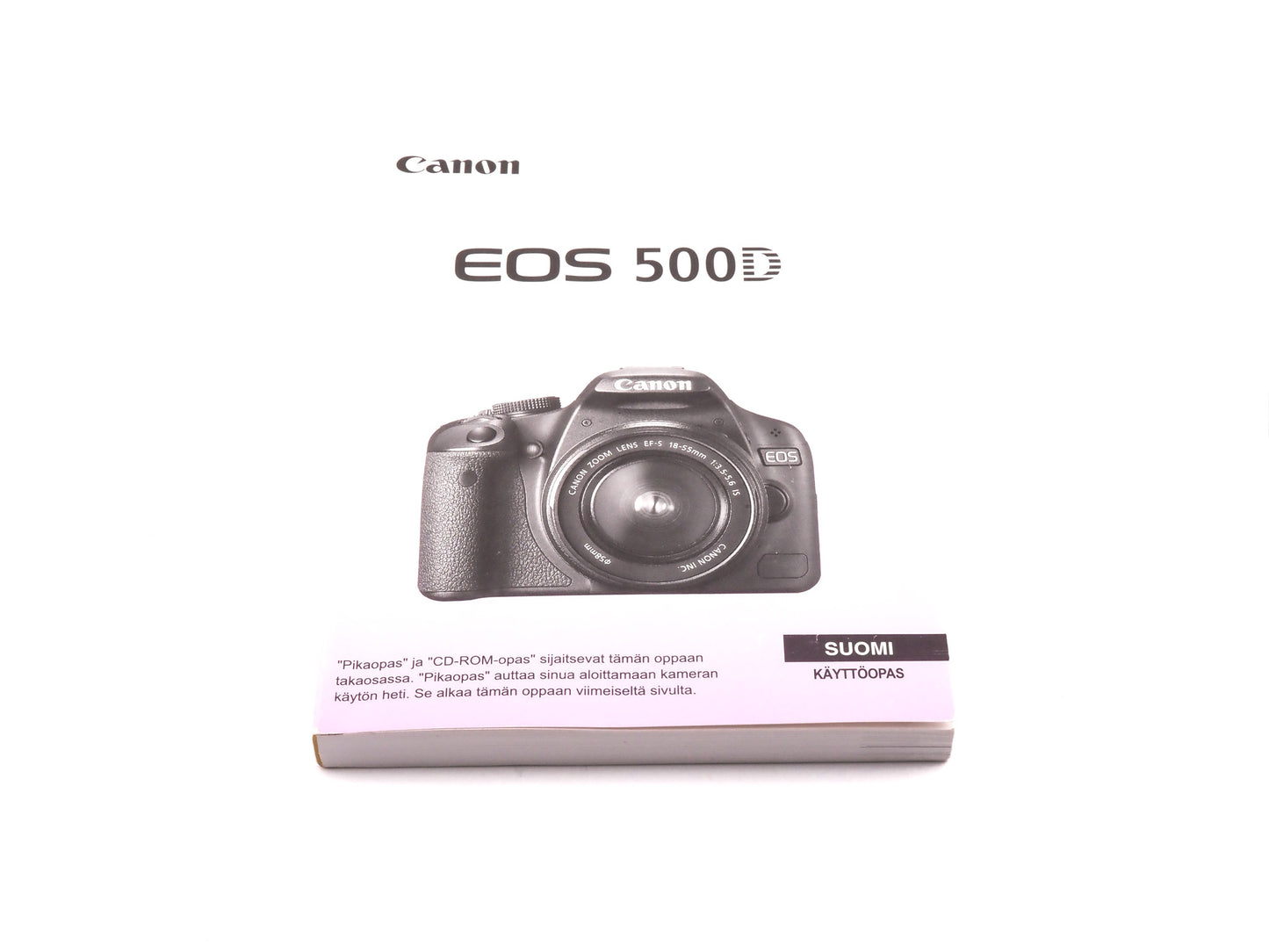 Canon EOS 500D Instructions