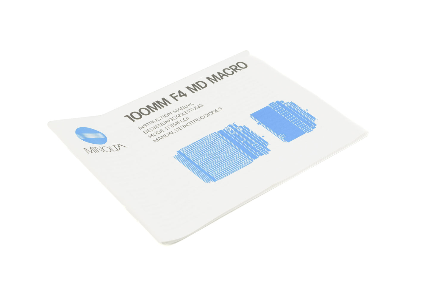 Minolta 100mm f4 MD Macro Instructions - Accessory