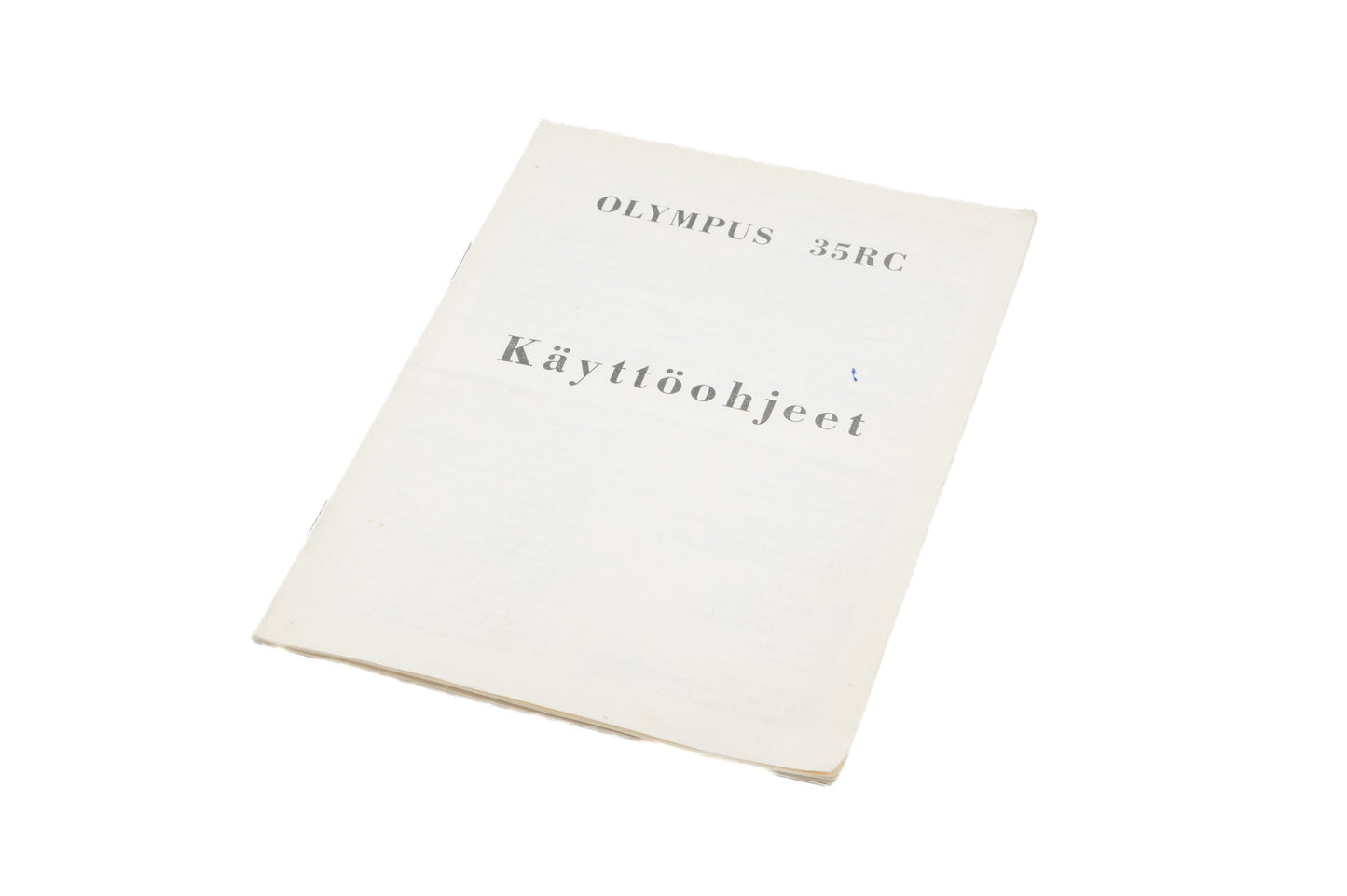 Olympus 35RC Instructions