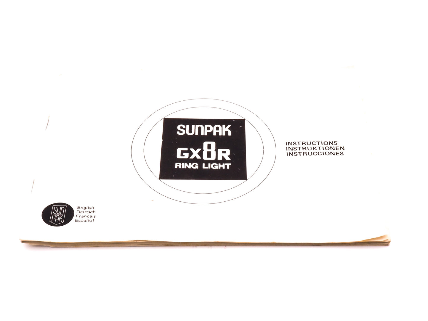 Sunpak GX8R Instructions