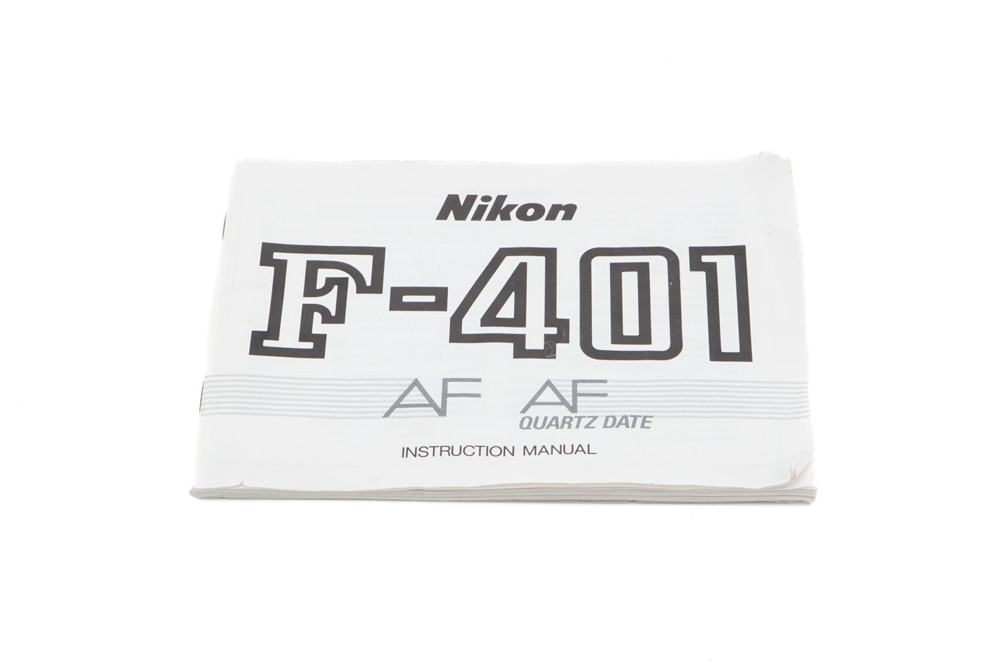 Nikon F-401 AF / AF Quartz Date Instructions