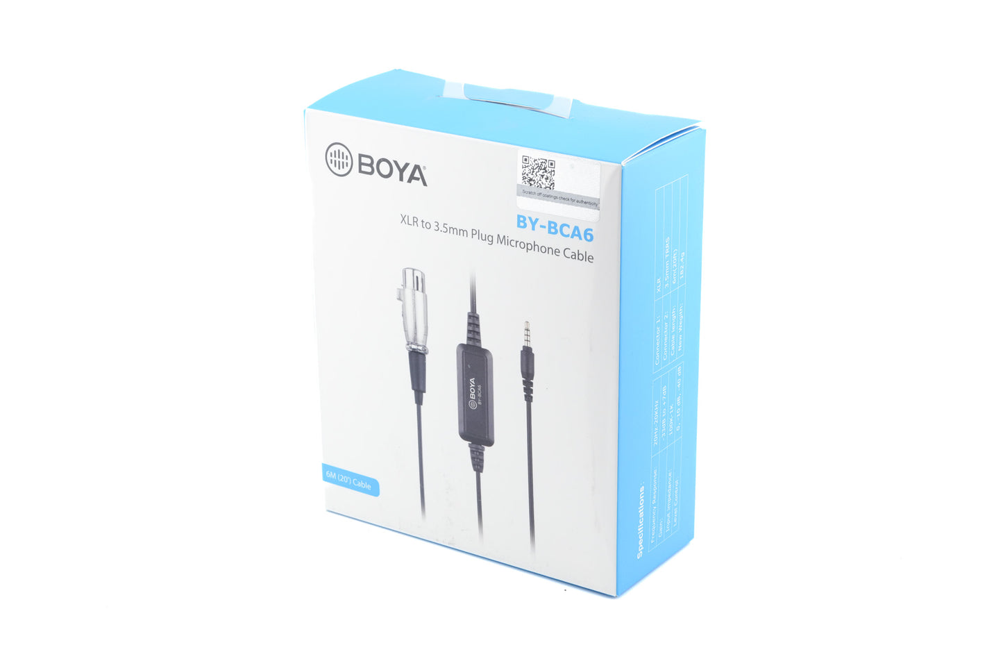 Boya BY-BCA6 XLR To 3.5mm Plug Microphone Cable