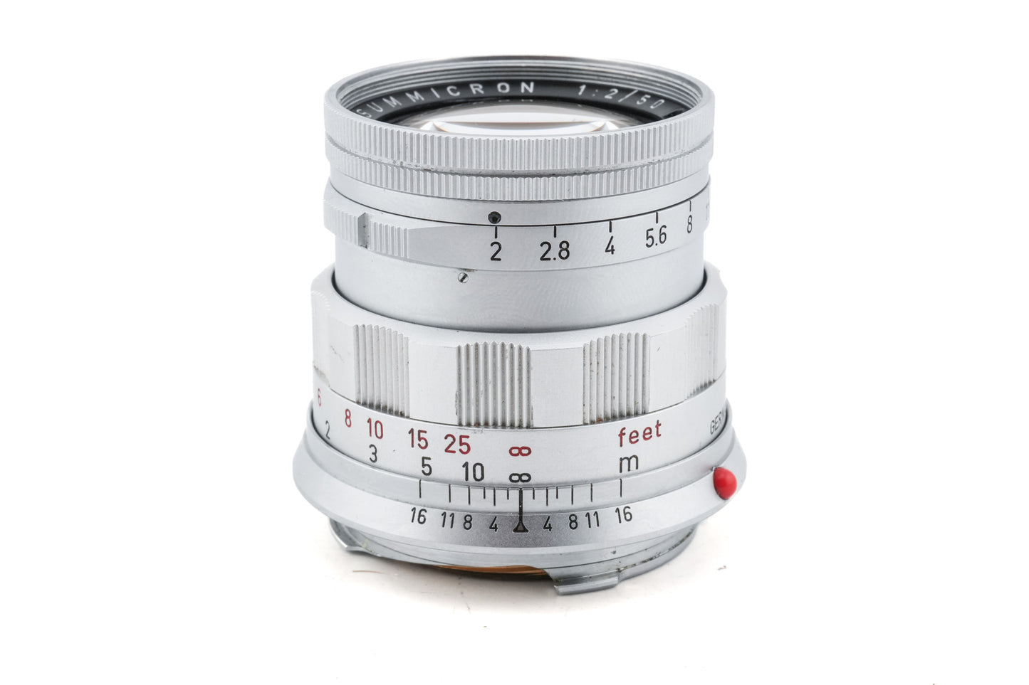Leica 50mm f2 Summicron (Type II) (Silver, SOOIC-MS / SOSIC / 11118 / 11618 / 11818) - Lens