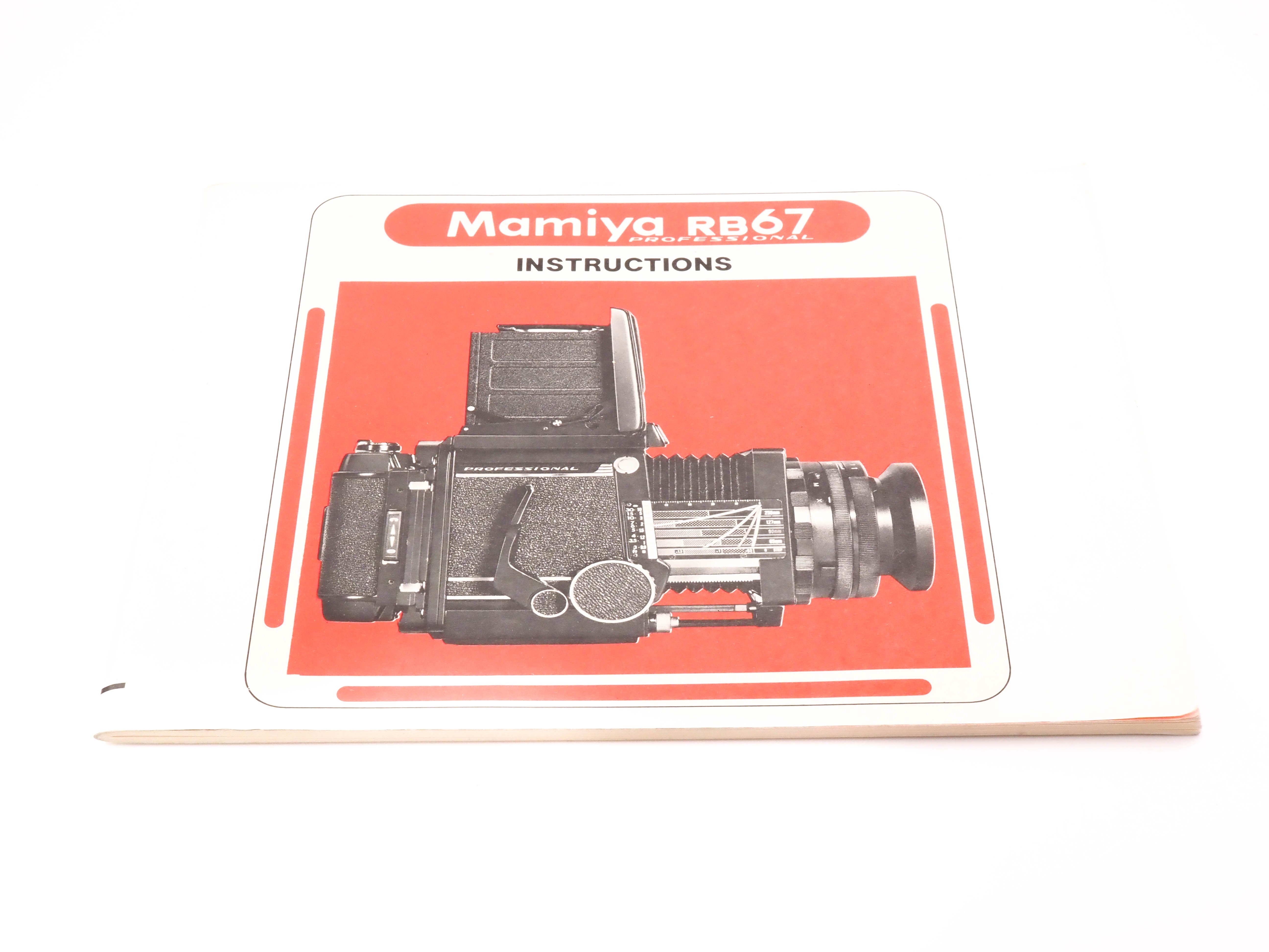 Mamiya RB67 Professional Instructions Kamerastore