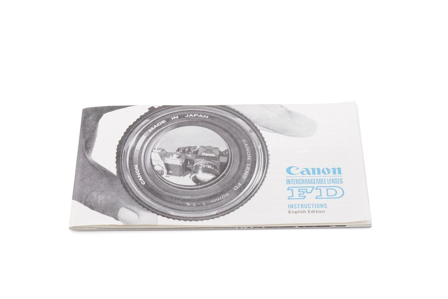 Canon FD Interchangeable Lenses Instructions