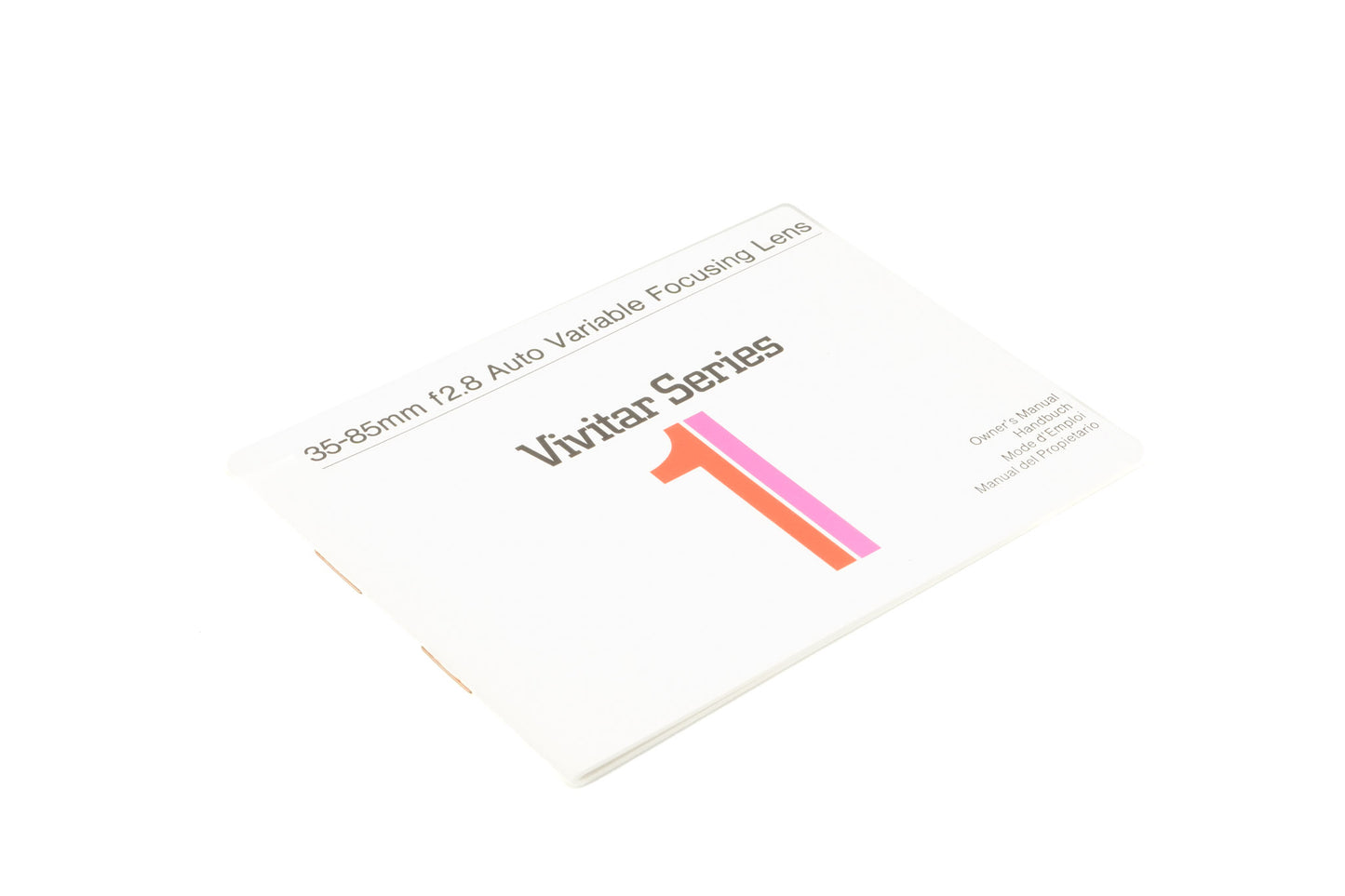 Vivitar 35-85mm f2.8 Series 1 VMC Instructions