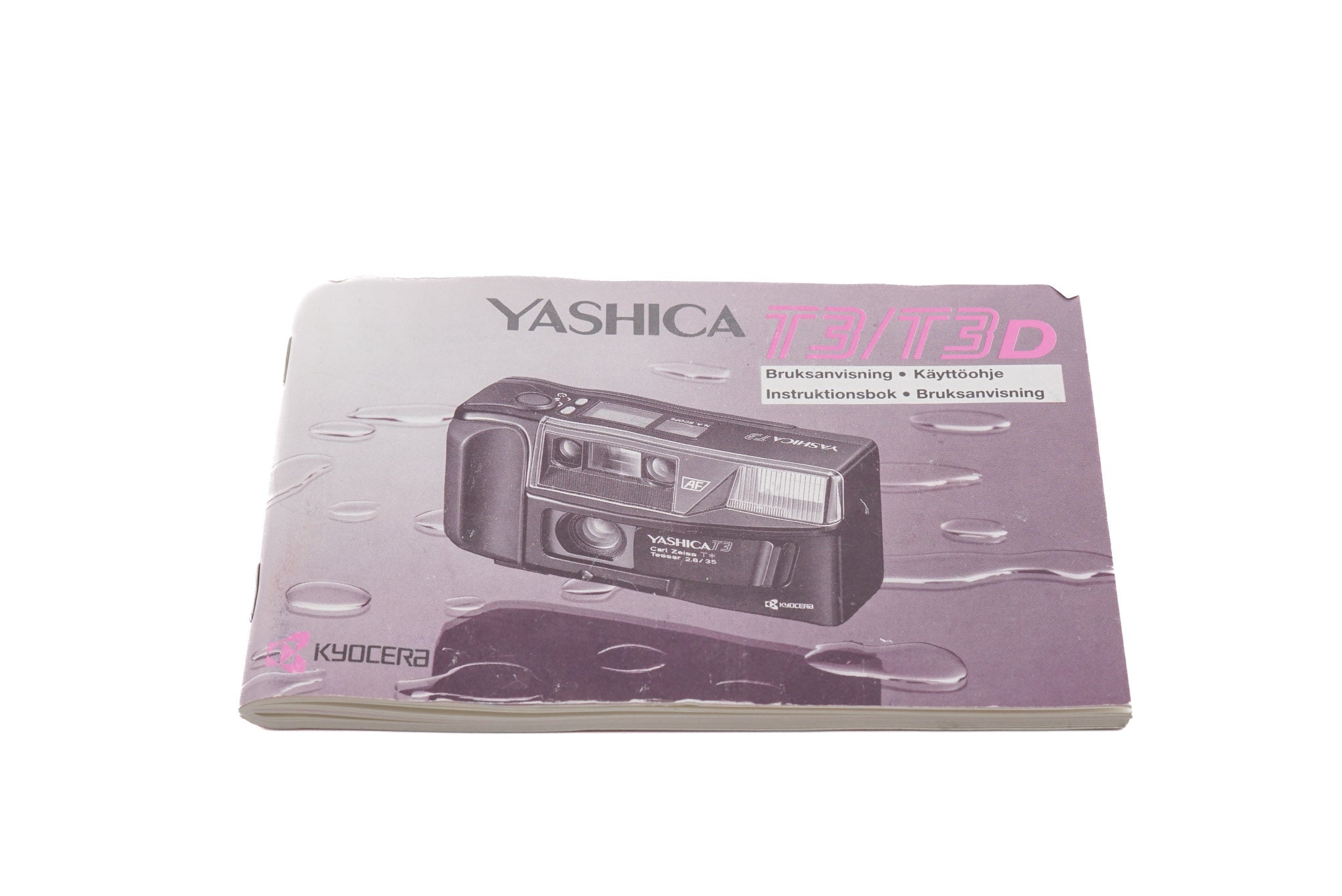 Manuel D'instructions Yashica T3 / T3D - Multilingue (anglais, Allemand, Français, Espagnol)
