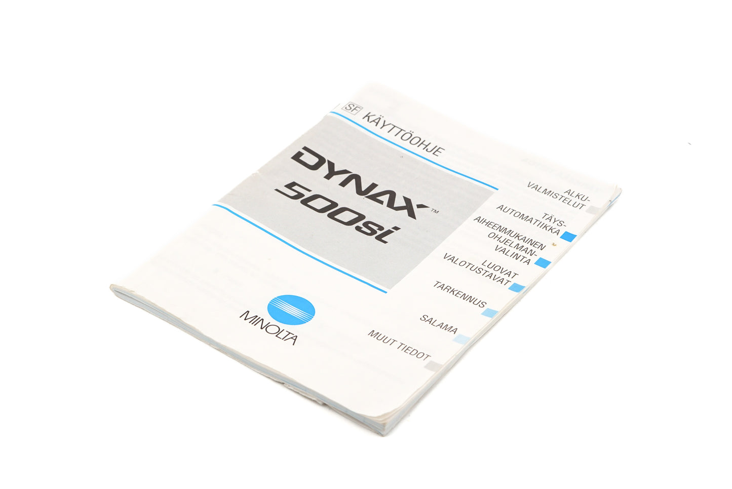 Minolta Dynax 500si Instructions - Accessory