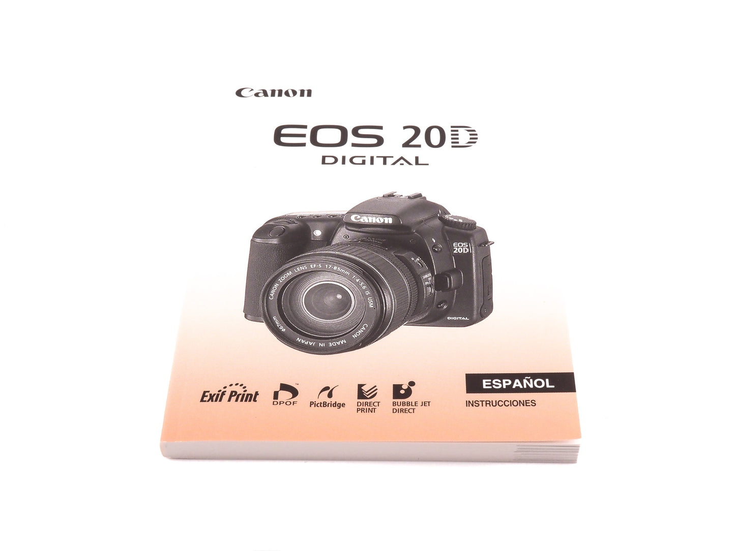 Canon EOS 20D Instructions