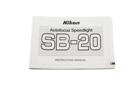 Nikon SB-20 Speedlight Instructions
