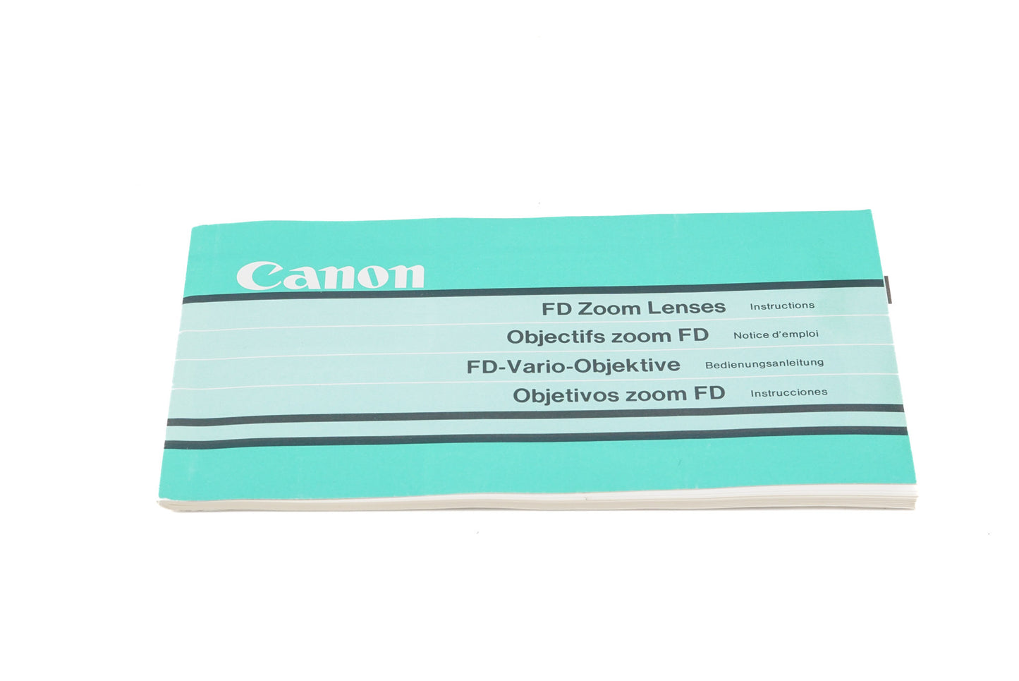 Canon FD Zoom Lenses Instructions