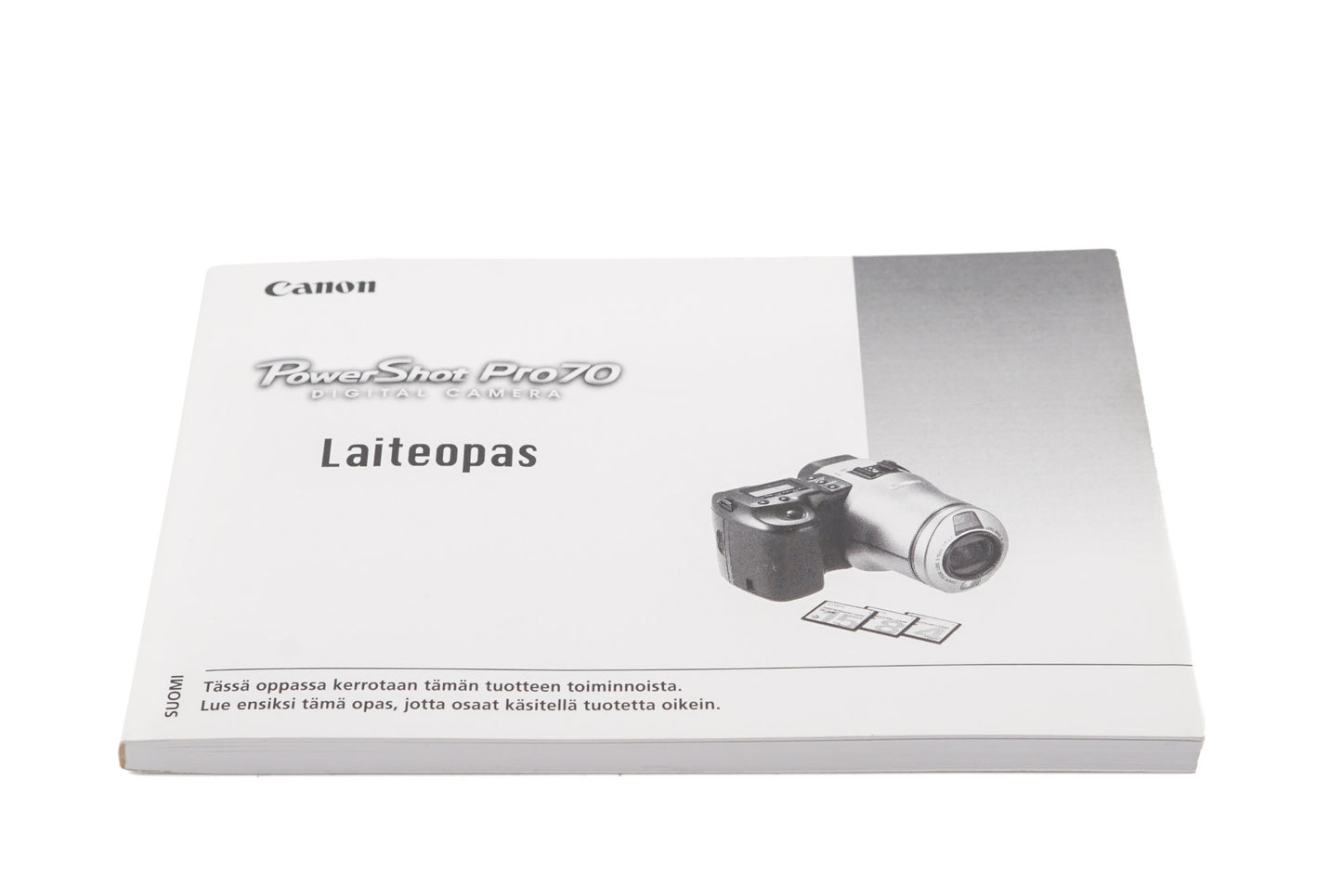 Canon PowerShot Pro 70 Instructions