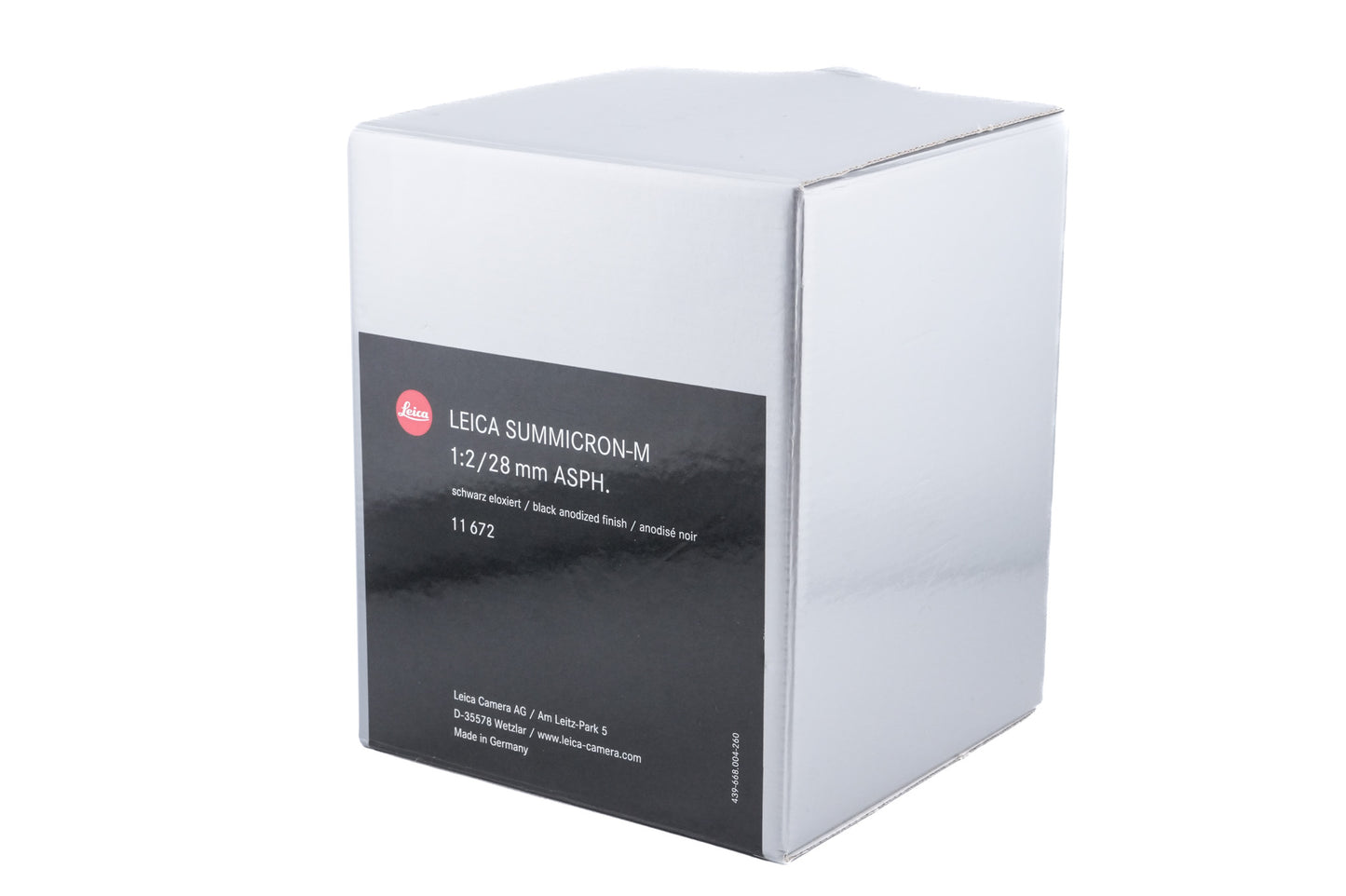 Leica 28mm f2 Summicron-M ASPH. (Type II) (Black, 11672 / 11707)