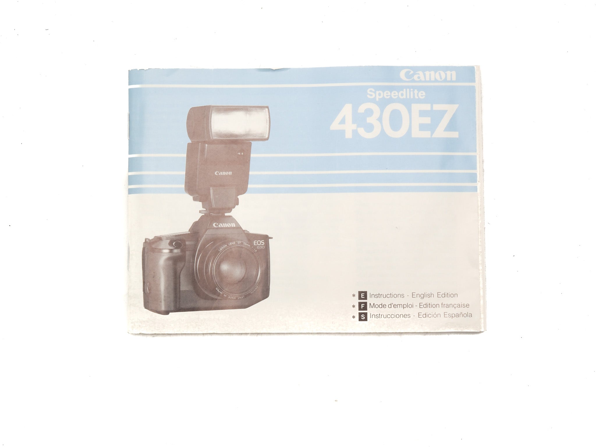 Canon 430EZ Speedlite Instruction Manual Kamerastore