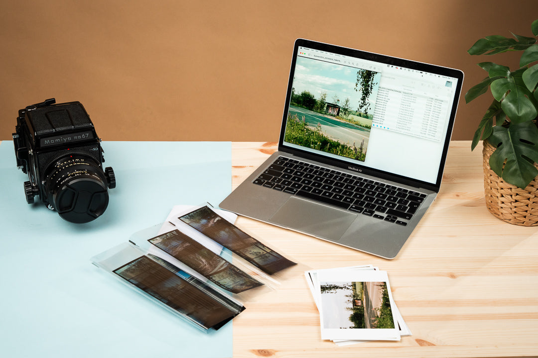 120, E-6 (Diafilmi) Filminkehitys ja skannaus + tulostetut kuvat