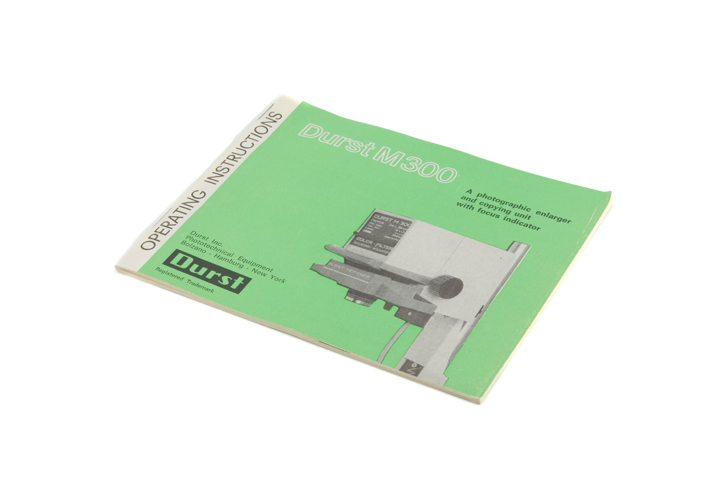 Durst M 300 Instructions