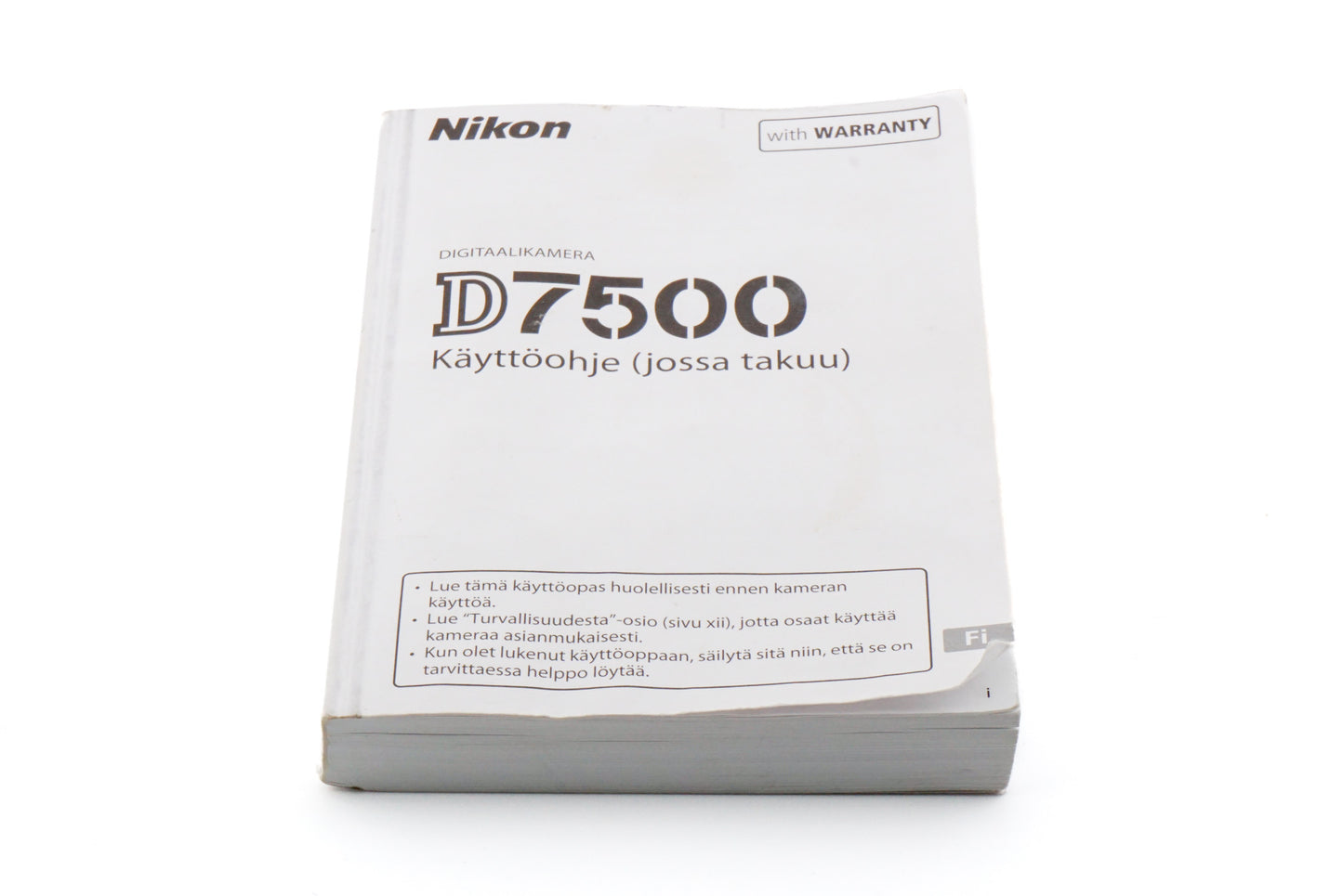 Nikon D7500 Instructions - Accessory