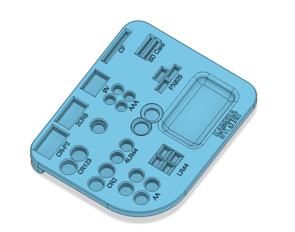 3D Model File: Kamerastore Battery Tray