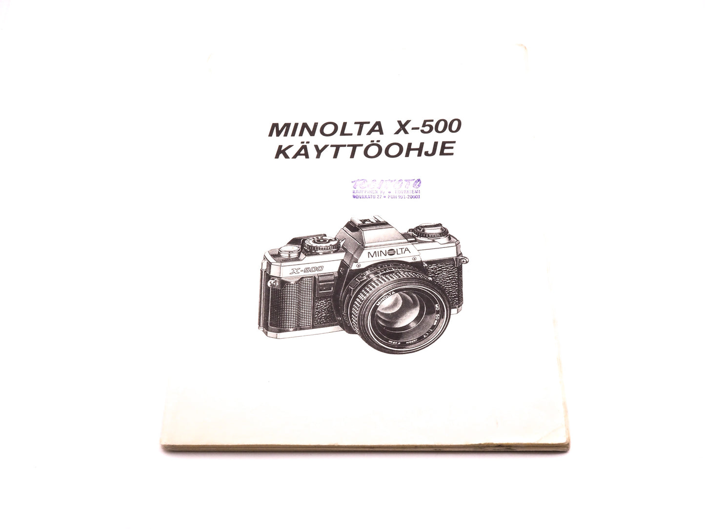 Minolta X-500 Owner's Manual