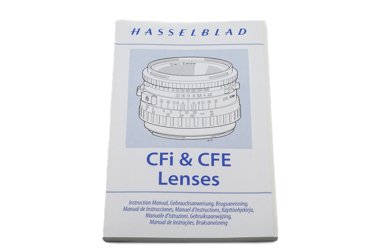 Hasselblad CFi & CFE Lens Instructions