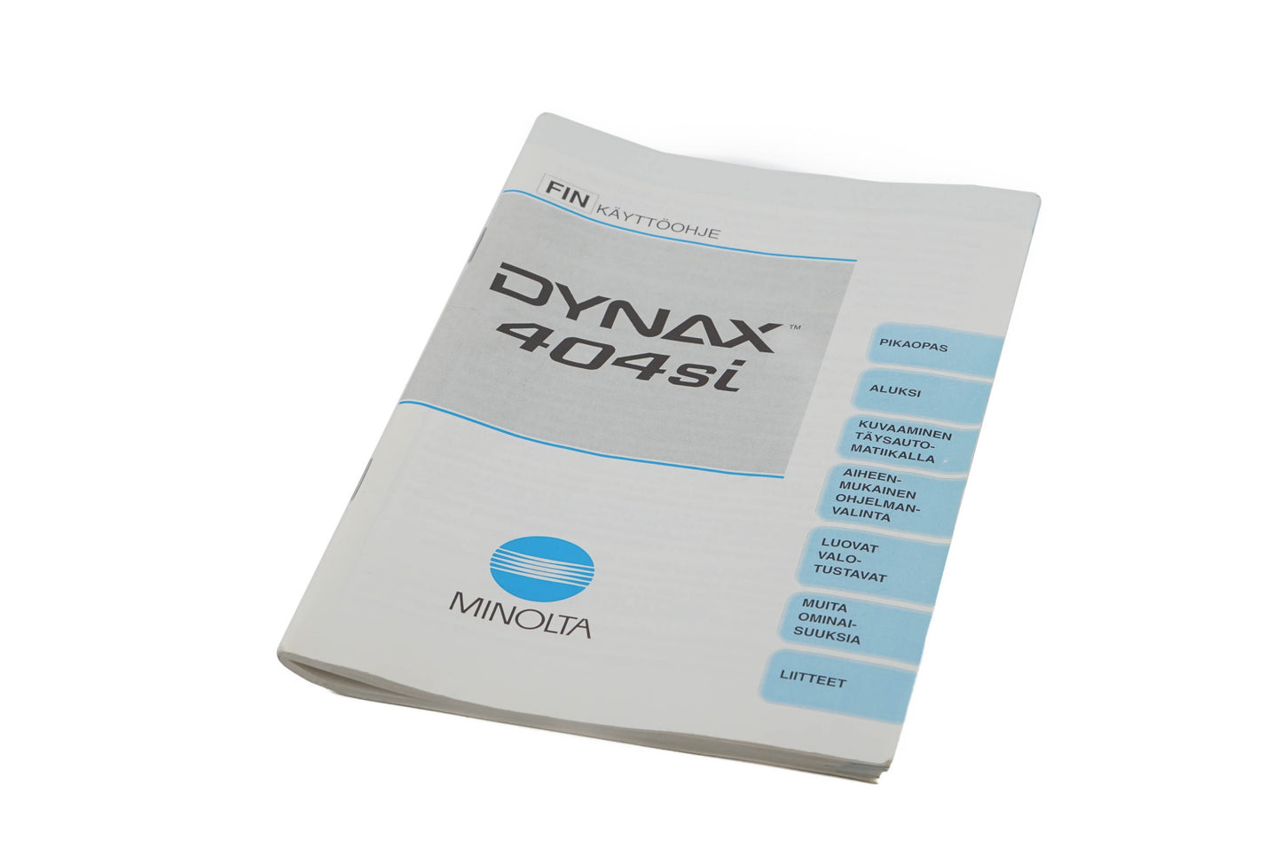 Minolta Dynax 404si Instructions