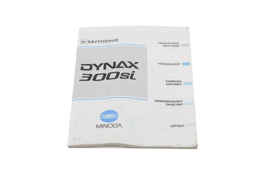 Minolta Dynax 300si Instructions