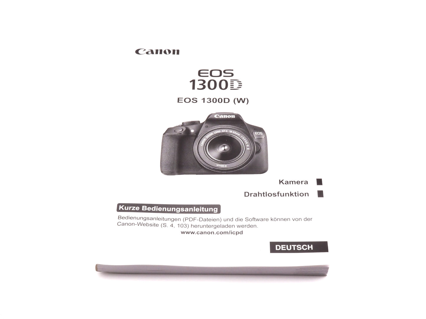 Canon 1300D / 1300D (W) Instructions